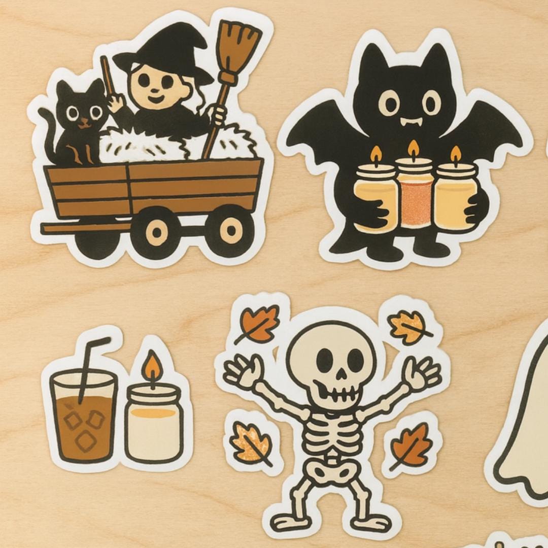 Halloween Cartoon Sticker Set