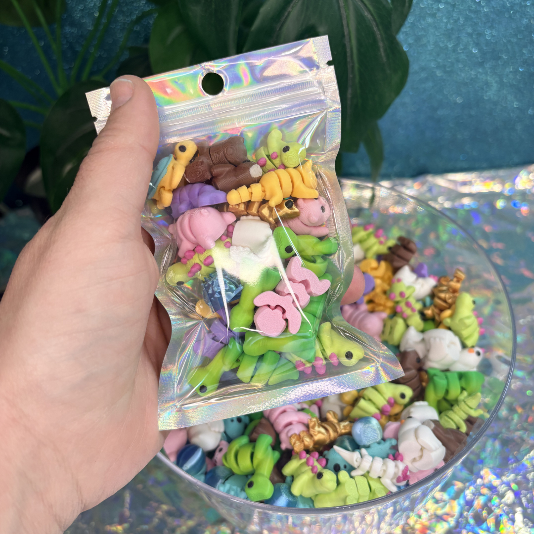 Bulk Mini 3D Printed Flexi Animals