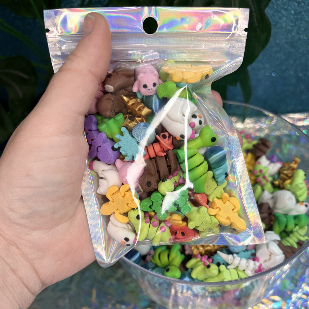 Bulk Mini 3D Printed Flexi Animals