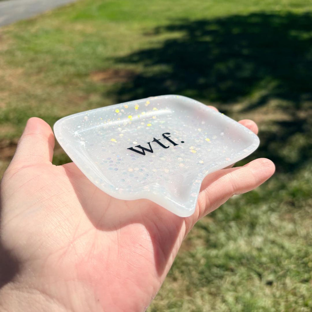 Glittery Funny Speech Bubble Tray