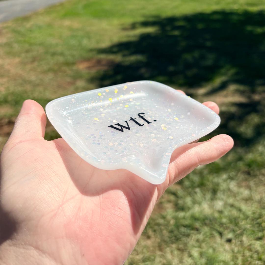 Glittery Funny Speech Bubble Tray
