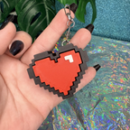 8-Bit Heart Fidget Clicker Keychain
