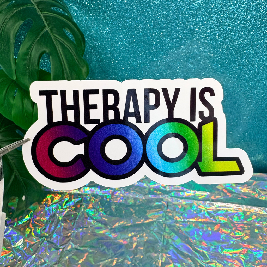 Therapy Is Cool Vinyl Sticker