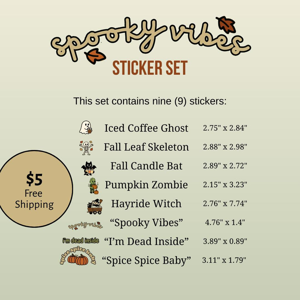 Halloween Cartoon Sticker Set