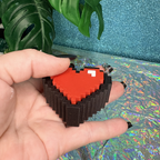 8-Bit Heart Fidget Clicker Keychain