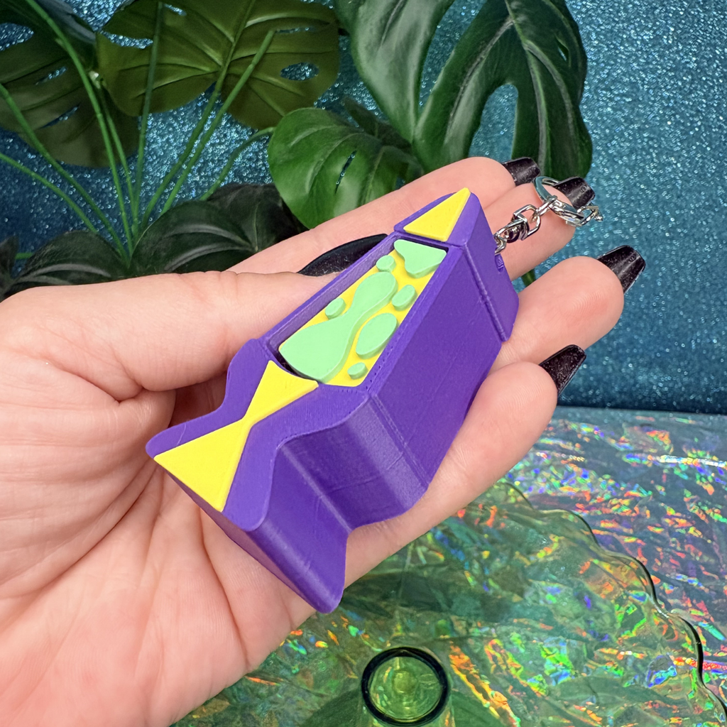 Lava Lamp Fidget Clicker Keychain