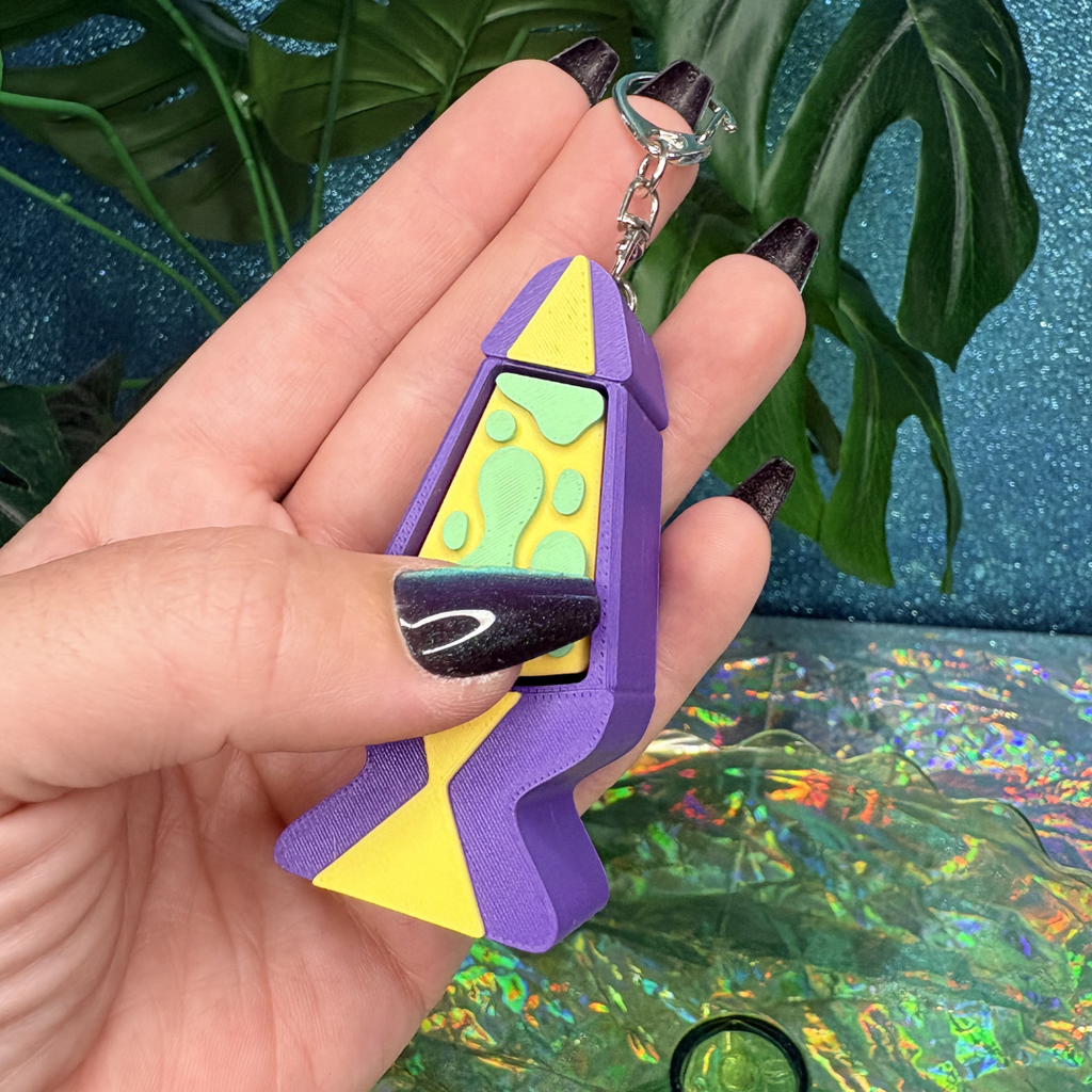 Lava Lamp Fidget Clicker Keychain