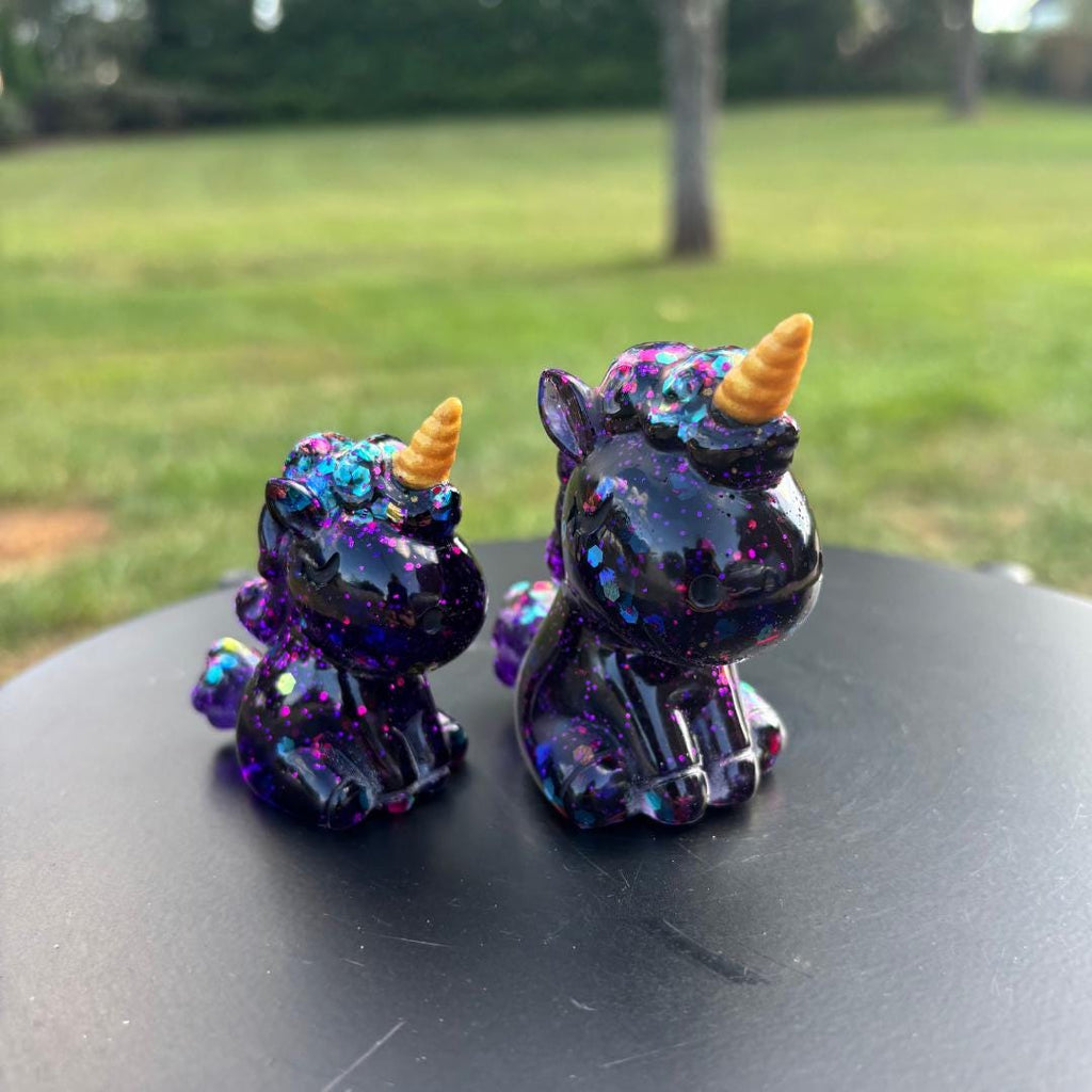 Glitter Unicorn Figurines (Set of 2)