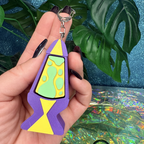 Lava Lamp Fidget Clicker Keychain