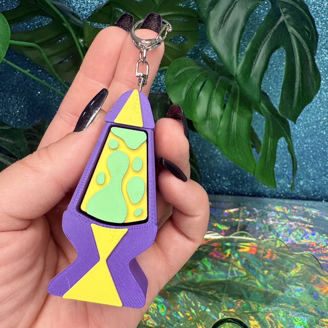 Lava Lamp Fidget Clicker Keychain