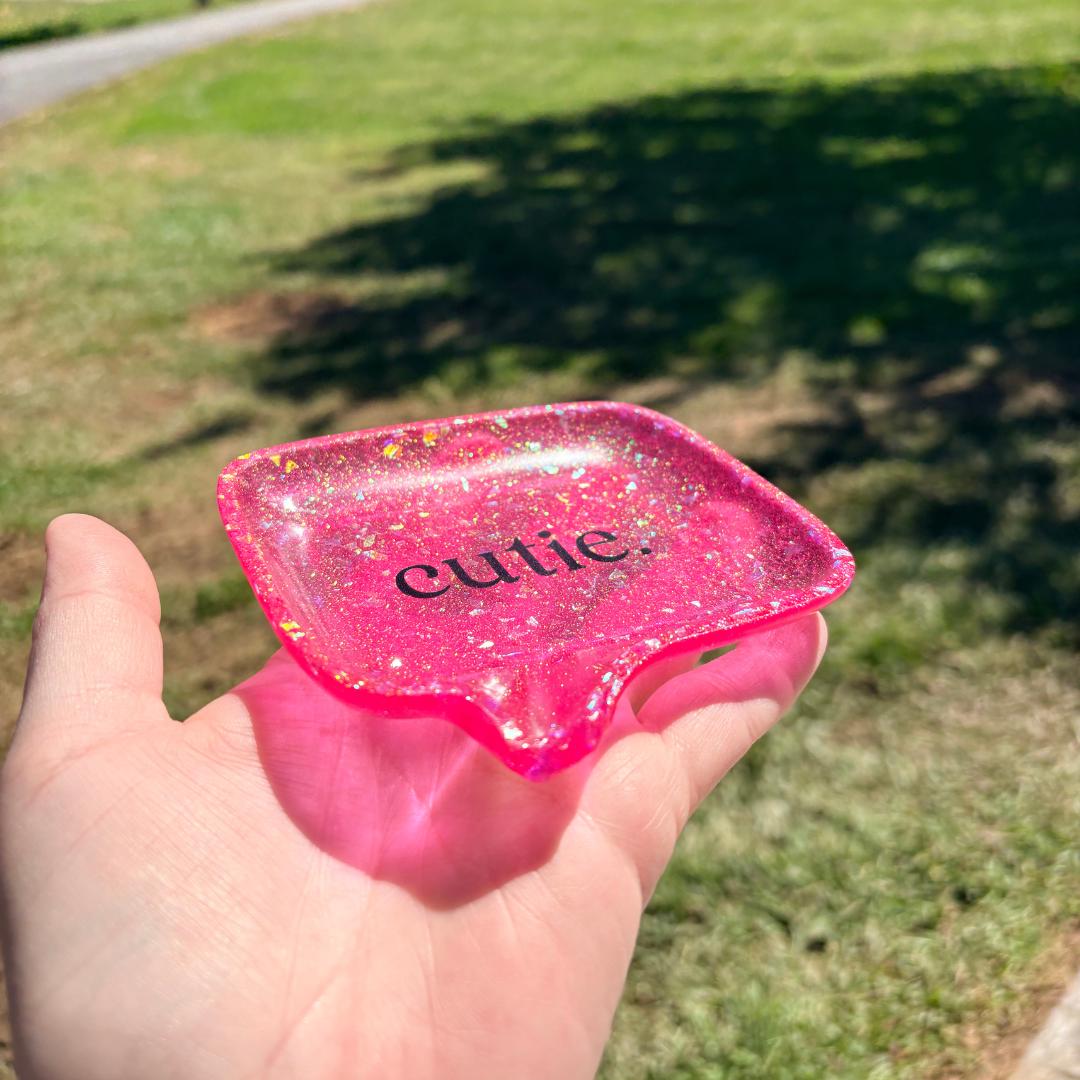 Glittery Funny Speech Bubble Tray