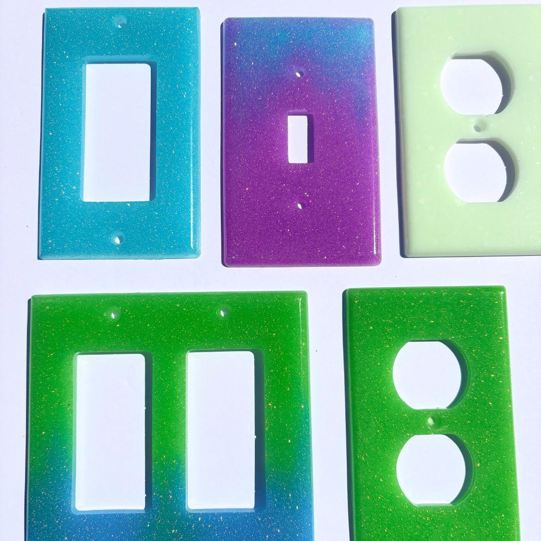 Glow-in-the-Dark Resin Outlet Covers