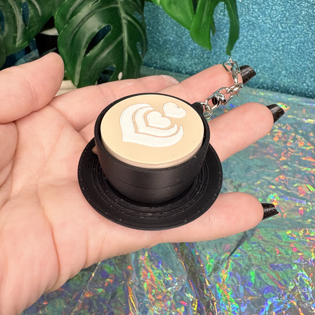 Cappuccino Fidget Clicker Keychain
