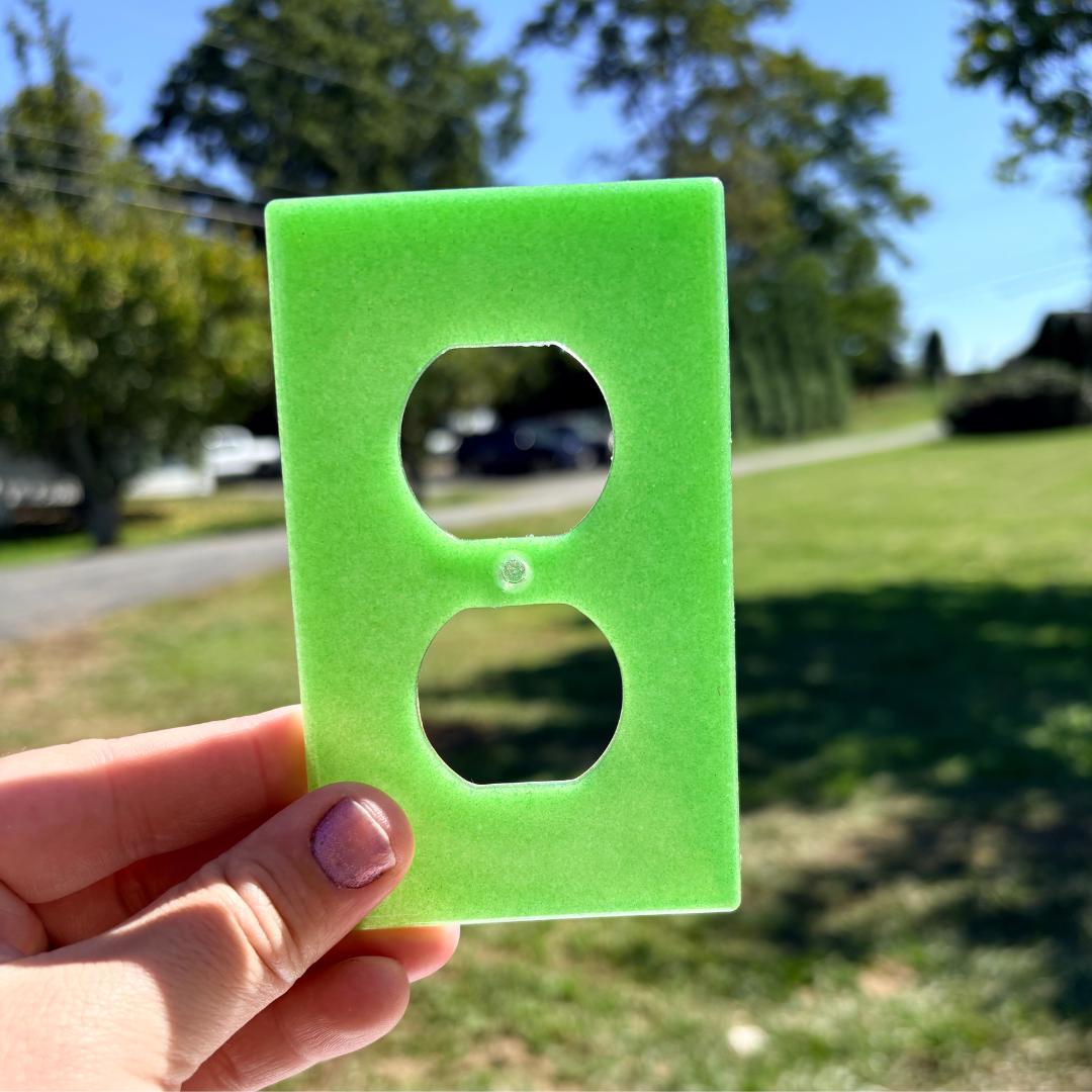 Glow-in-the-Dark Resin Outlet Covers