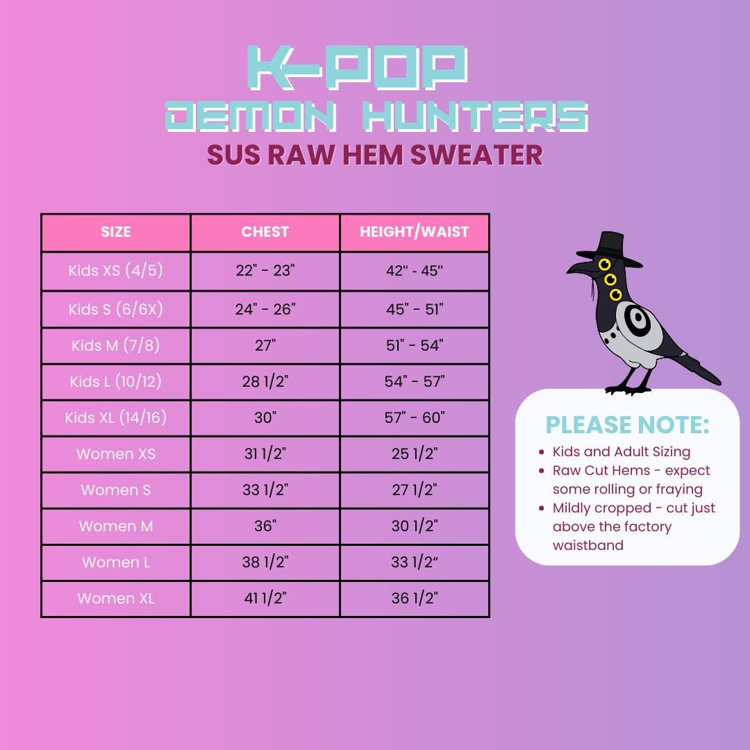 K-Pop Demon Hunters "Sus" Sussie Bird Crop Sweatshirt