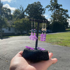 Halloween Earrings Set: Purple Spiderweb, BOO, Bats