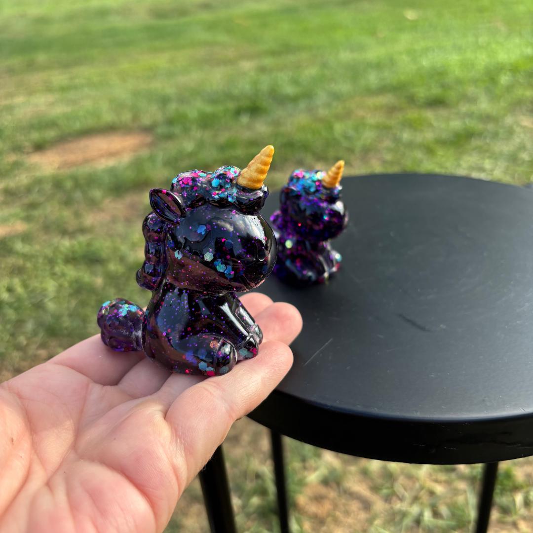 Glitter Unicorn Figurines (Set of 2)