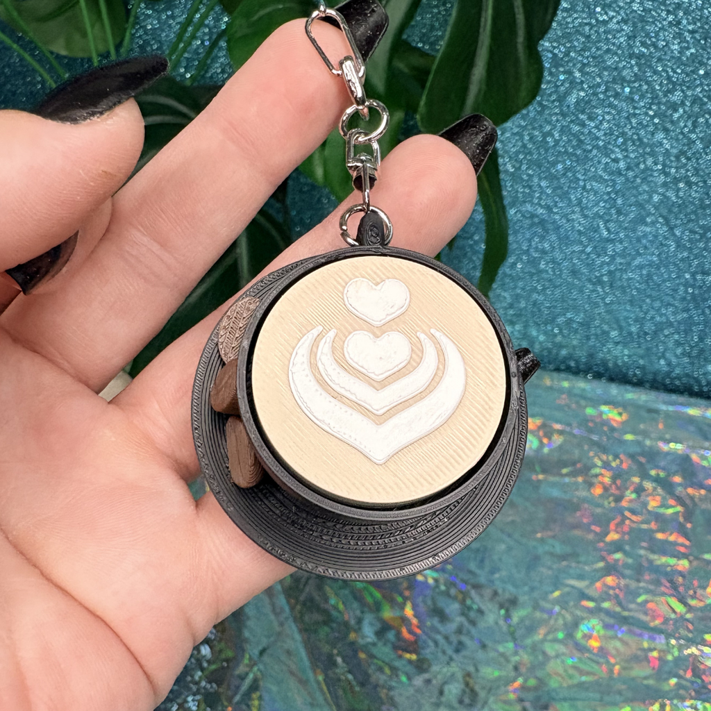 Cappuccino Fidget Clicker Keychain