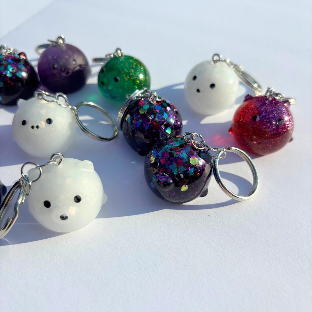 Cute Round Animal Keychain