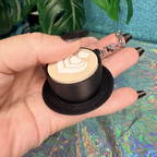 Cappuccino Fidget Clicker Keychain