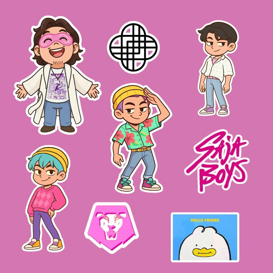 KPop Demon Hunters Inspired Stickers Set