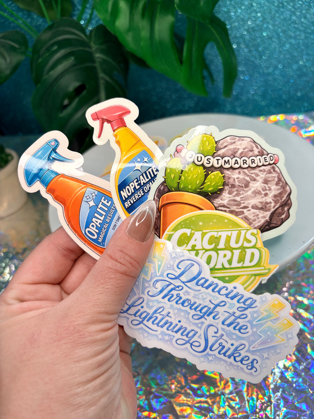 Opalite Fan Vinyl Sticker Set