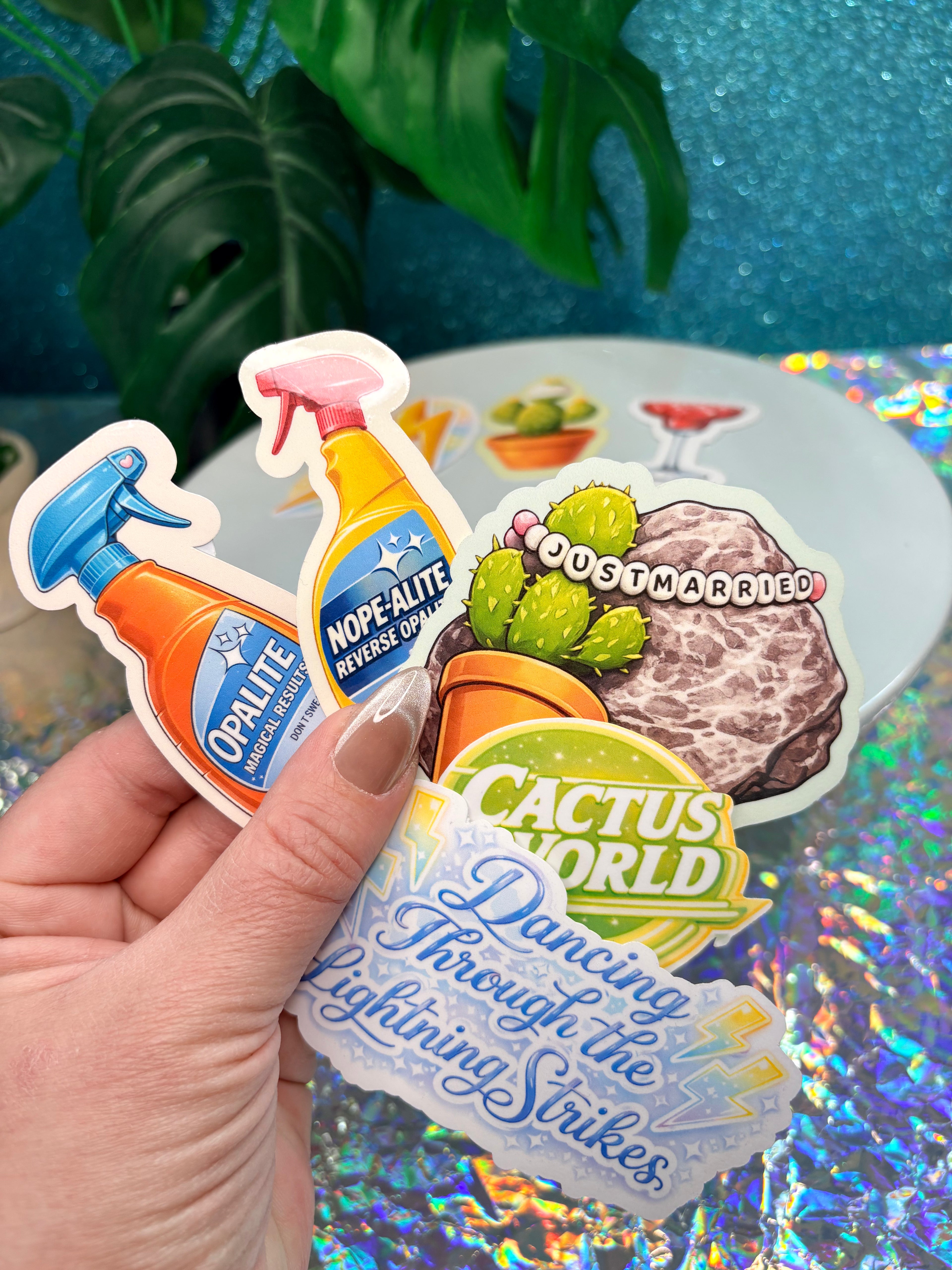 Opalite Fan Vinyl Sticker Set