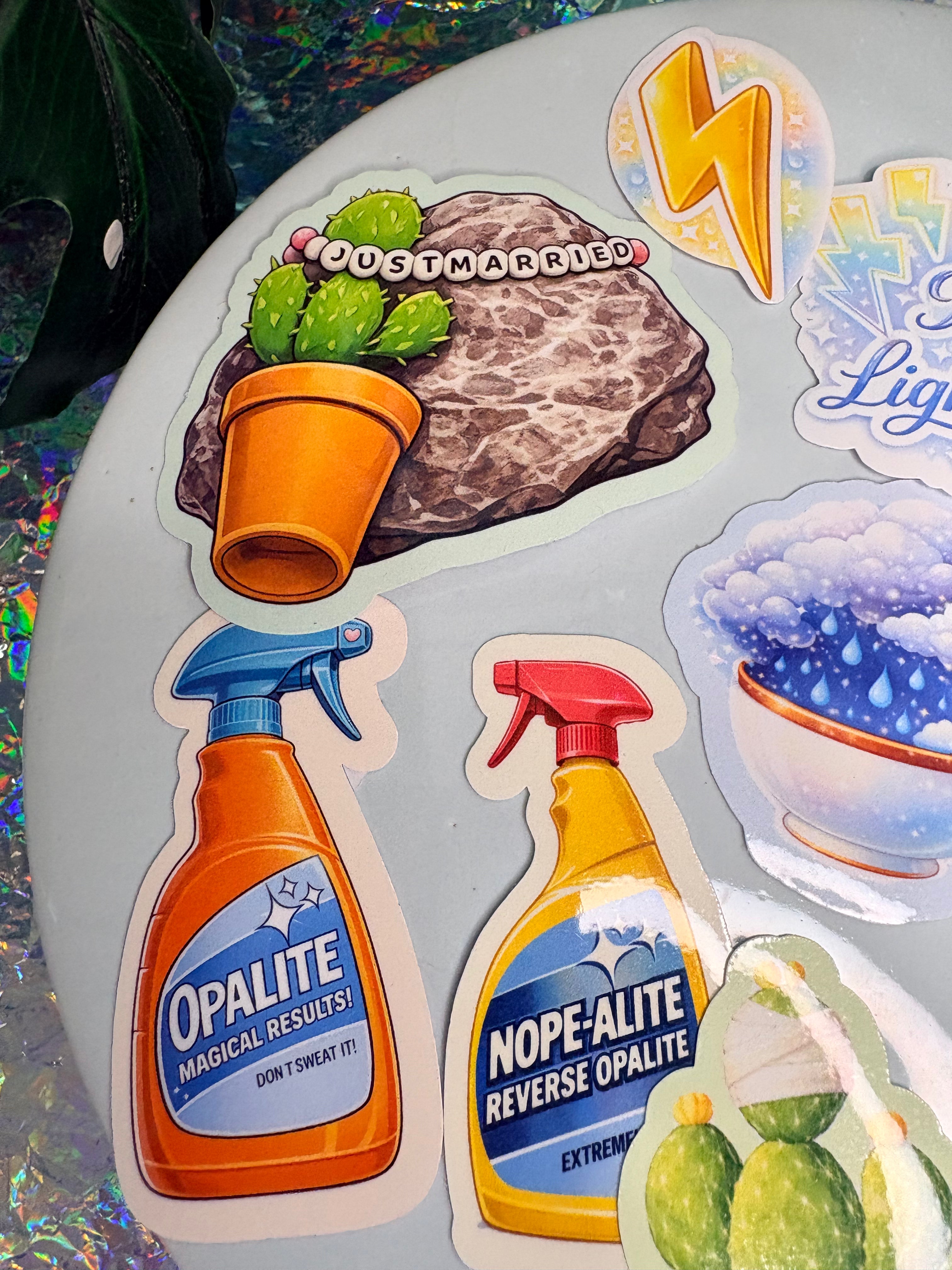 Opalite Fan Vinyl Sticker Set