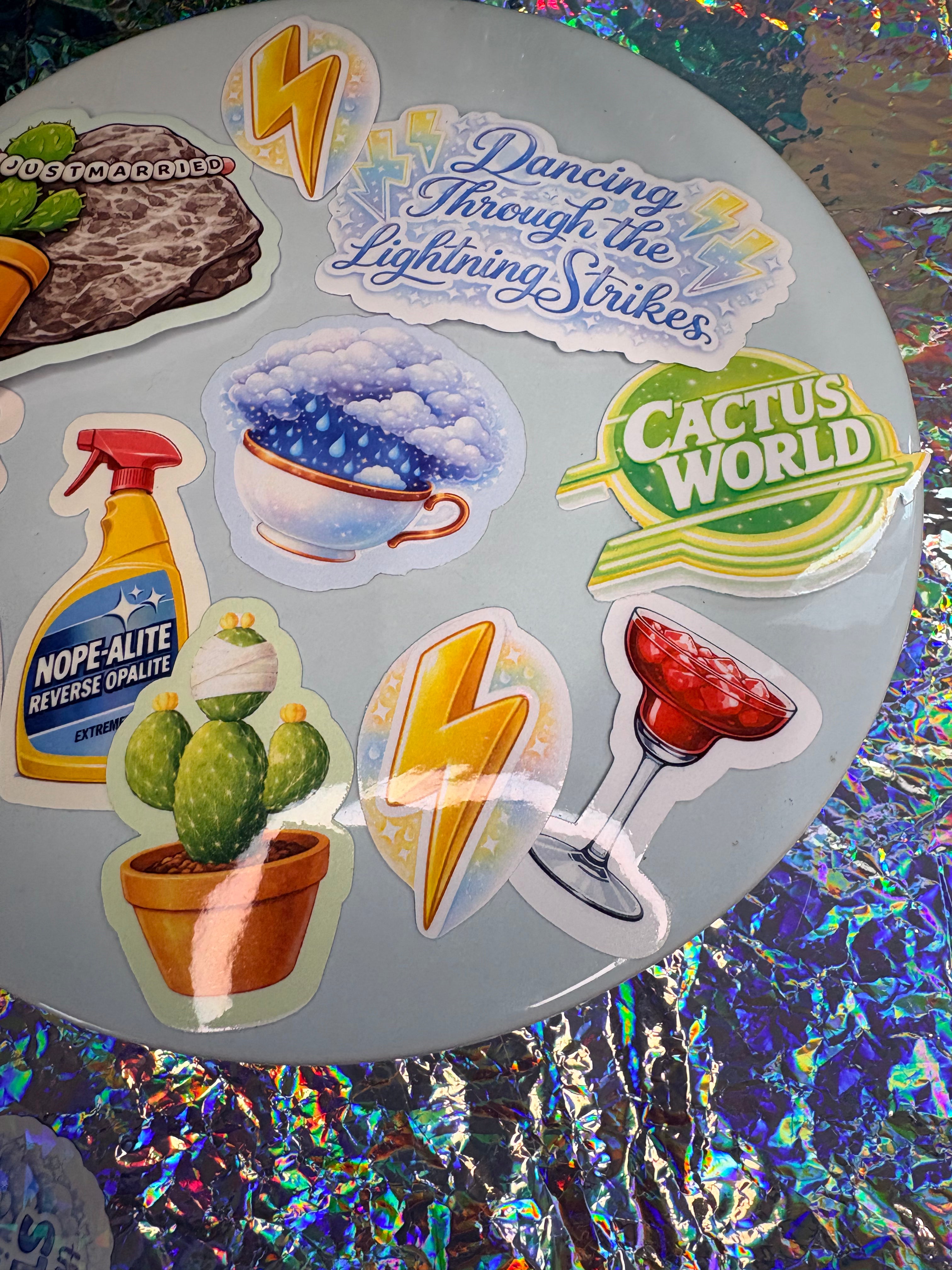 Opalite Fan Vinyl Sticker Set