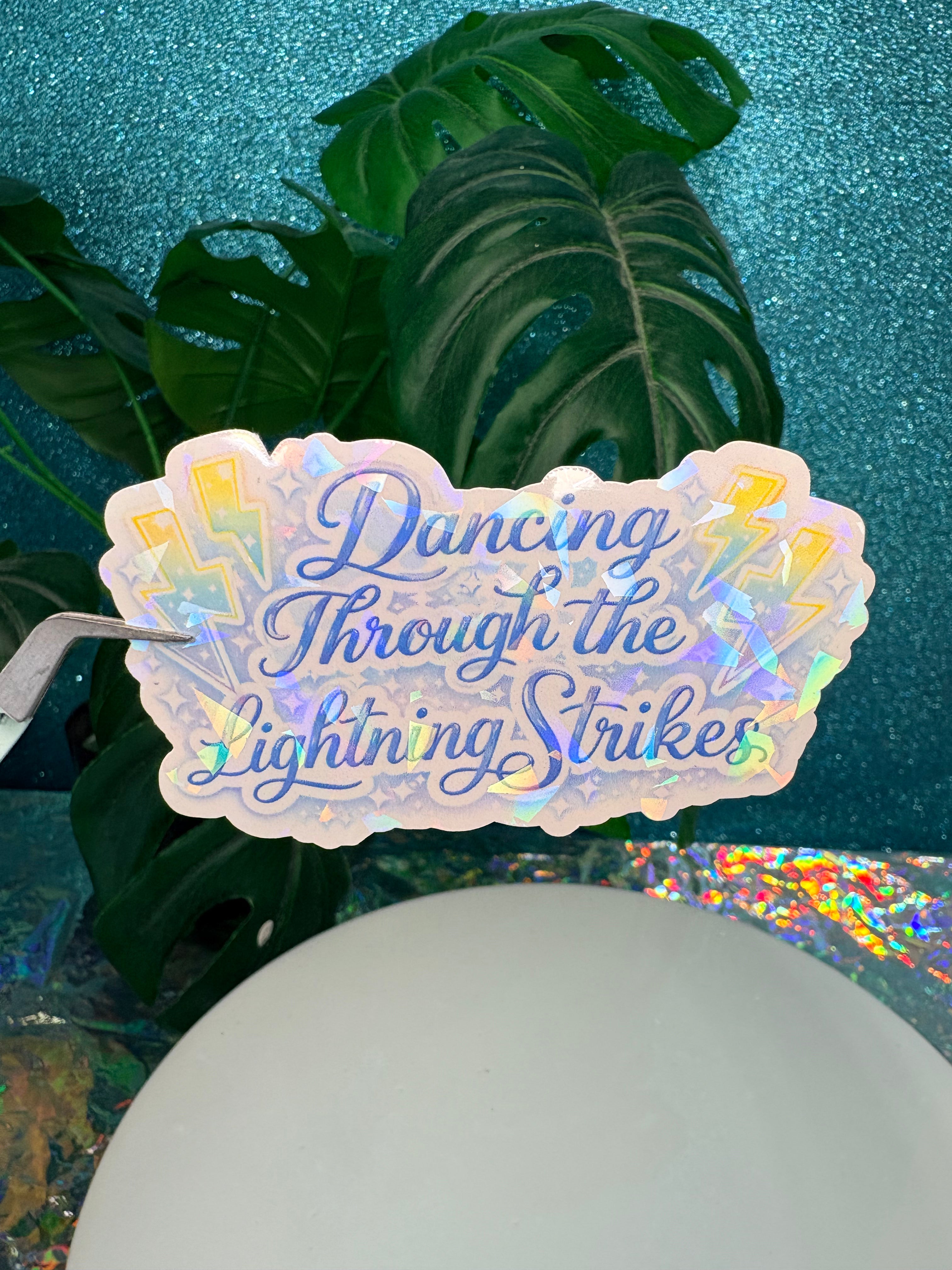 Dancing Through The Lightning Strikes Holo Vinyl Sticker