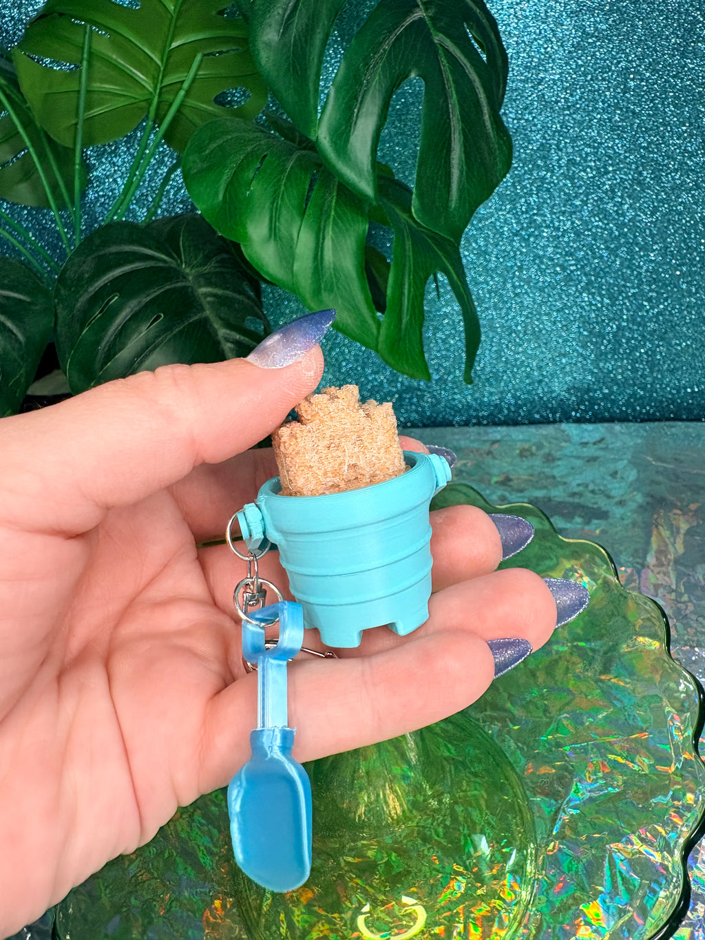 Sandcastle Pail Fidget Clicker Keychain