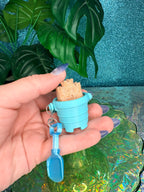 Sandcastle Pail Fidget Clicker Keychain