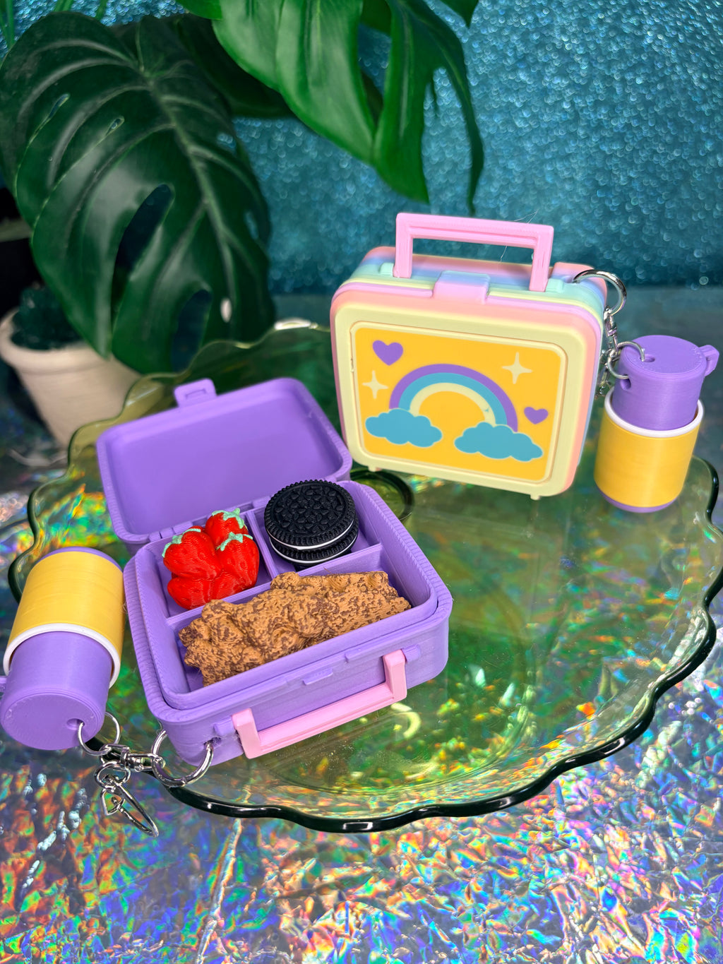 Retro Lunchbox Multi Clicker Keychain