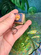 Sleeping Dragon Book Stack Fidget Clicker Keychain
