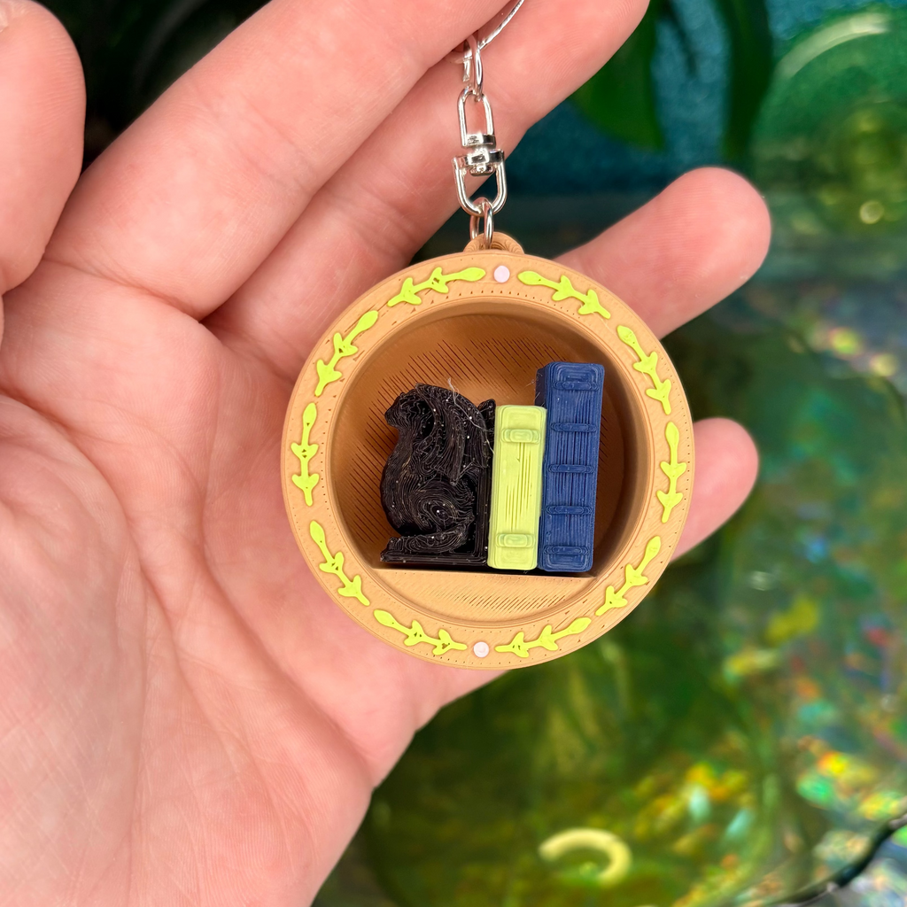Dragon Bookish Shelf Fidget Clicker Keychain