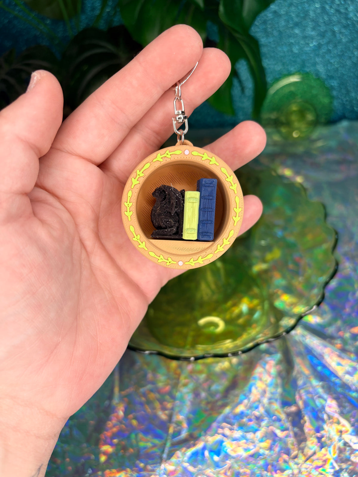 Dragon Bookish Shelf Fidget Clicker Keychain
