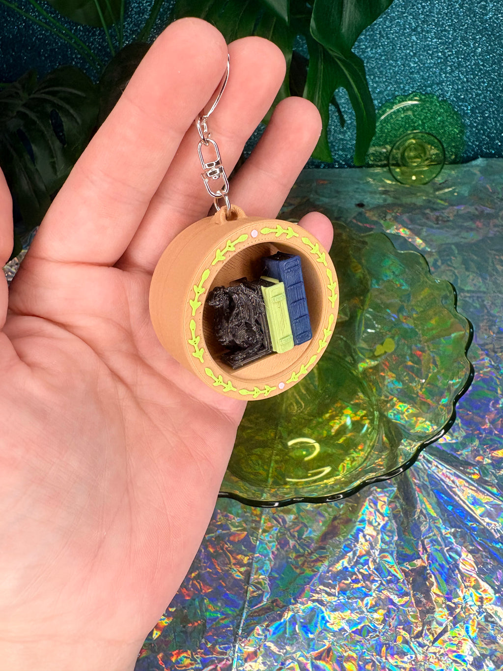 Dragon Bookish Shelf Fidget Clicker Keychain