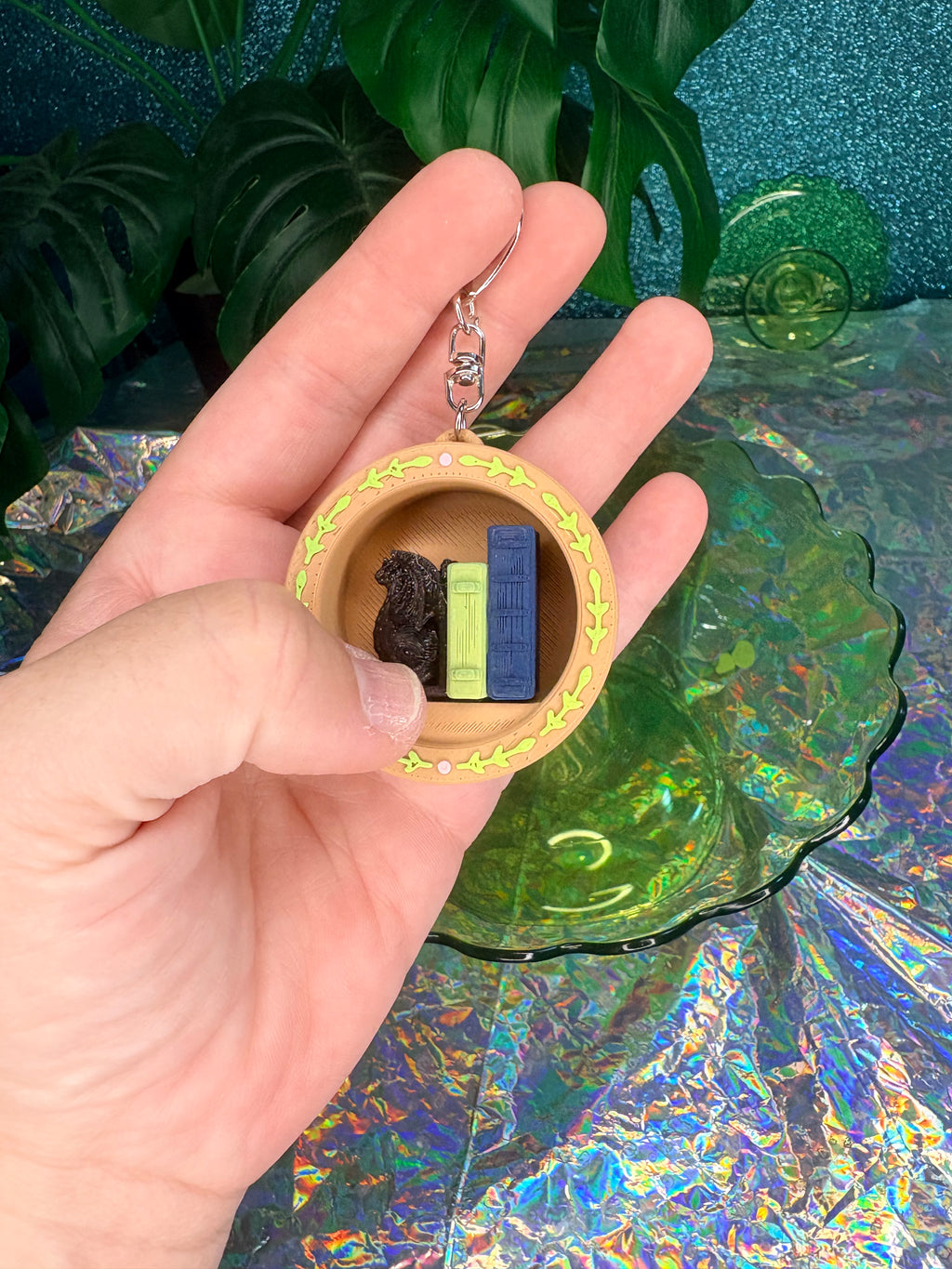Dragon Bookish Shelf Fidget Clicker Keychain
