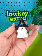 Witchy Ghost Fidget Clicker Keychain