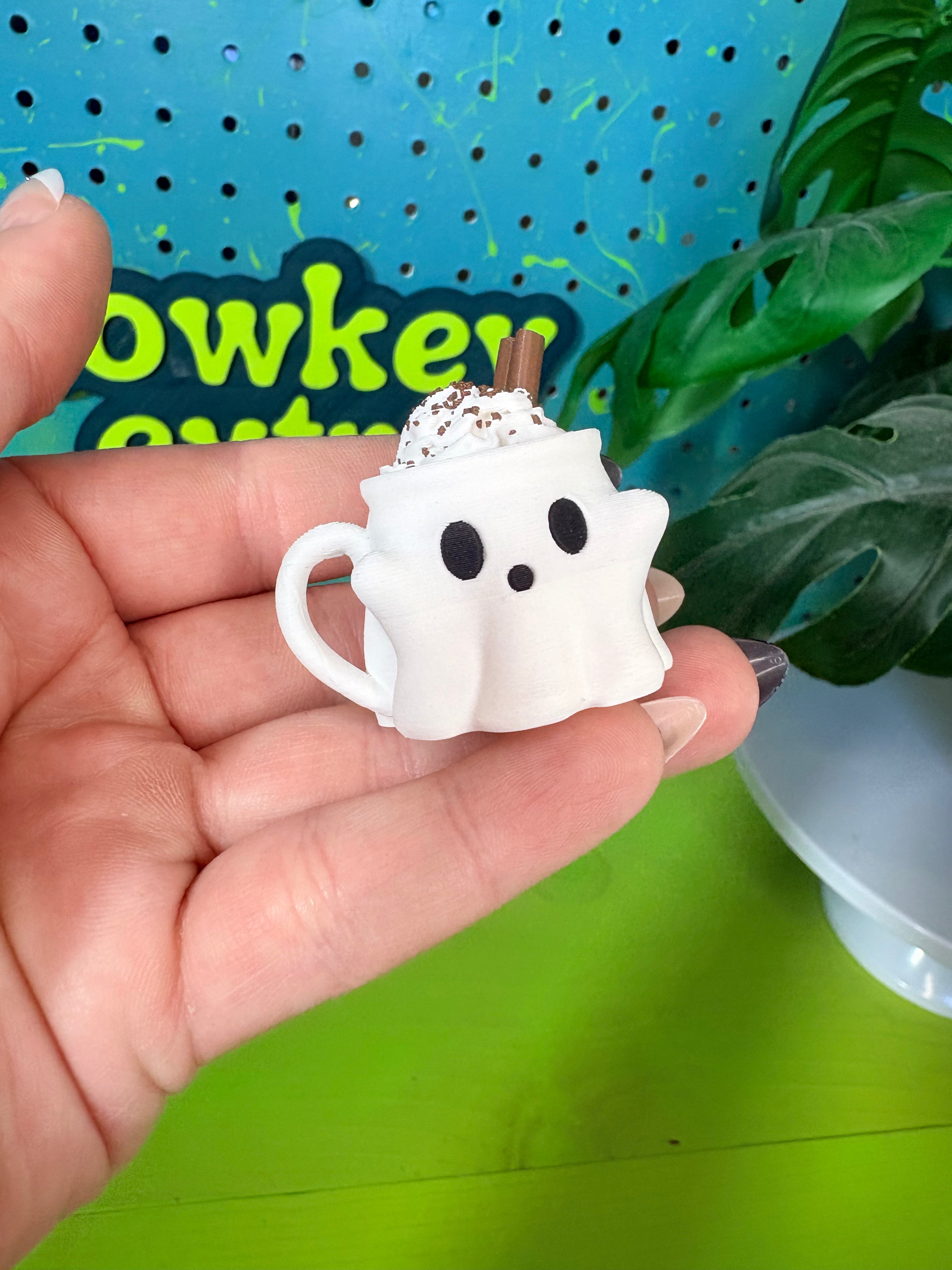 Spooky Latte Fidget Clicker Keychain