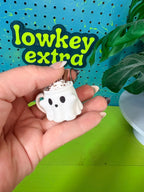 Spooky Latte Fidget Clicker Keychain