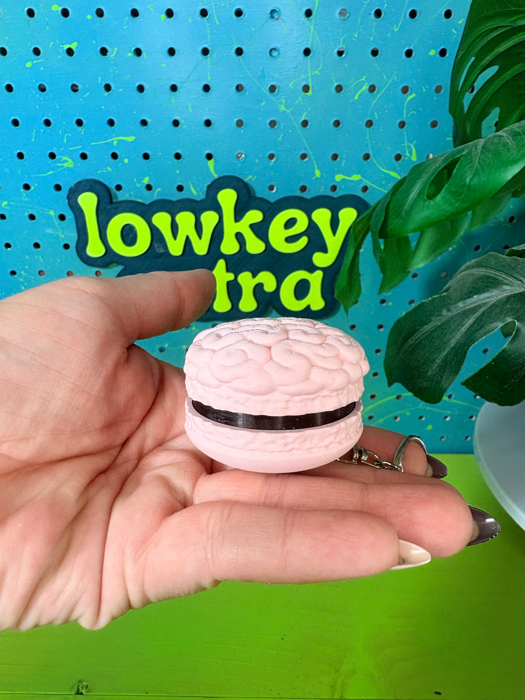 Spooky Macaron Fidget Clicker Keychain