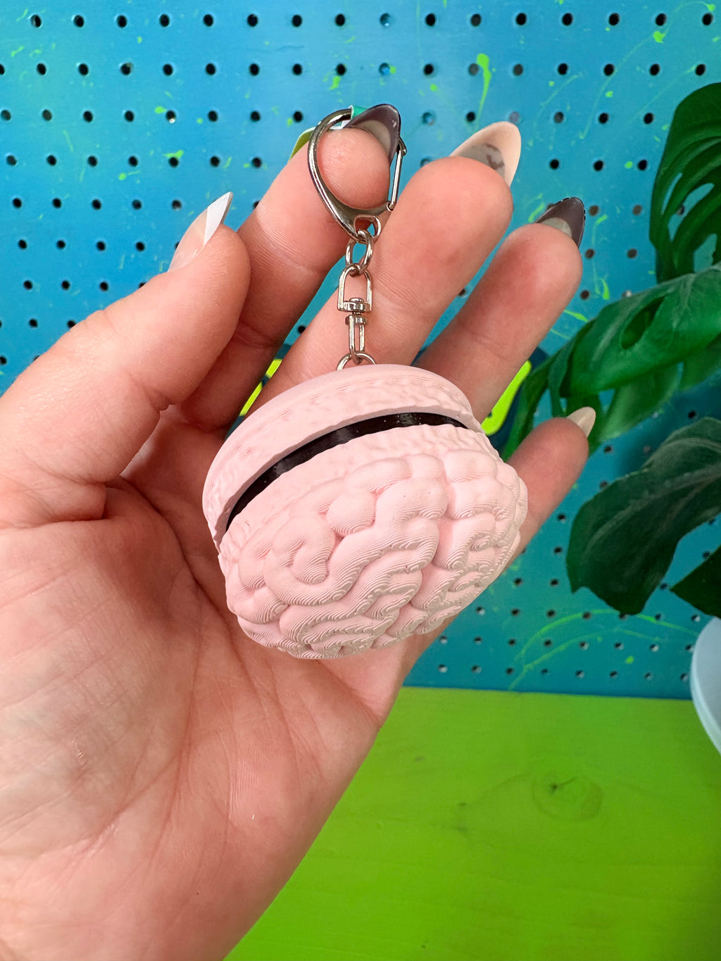 Spooky Macaron Fidget Clicker Keychain