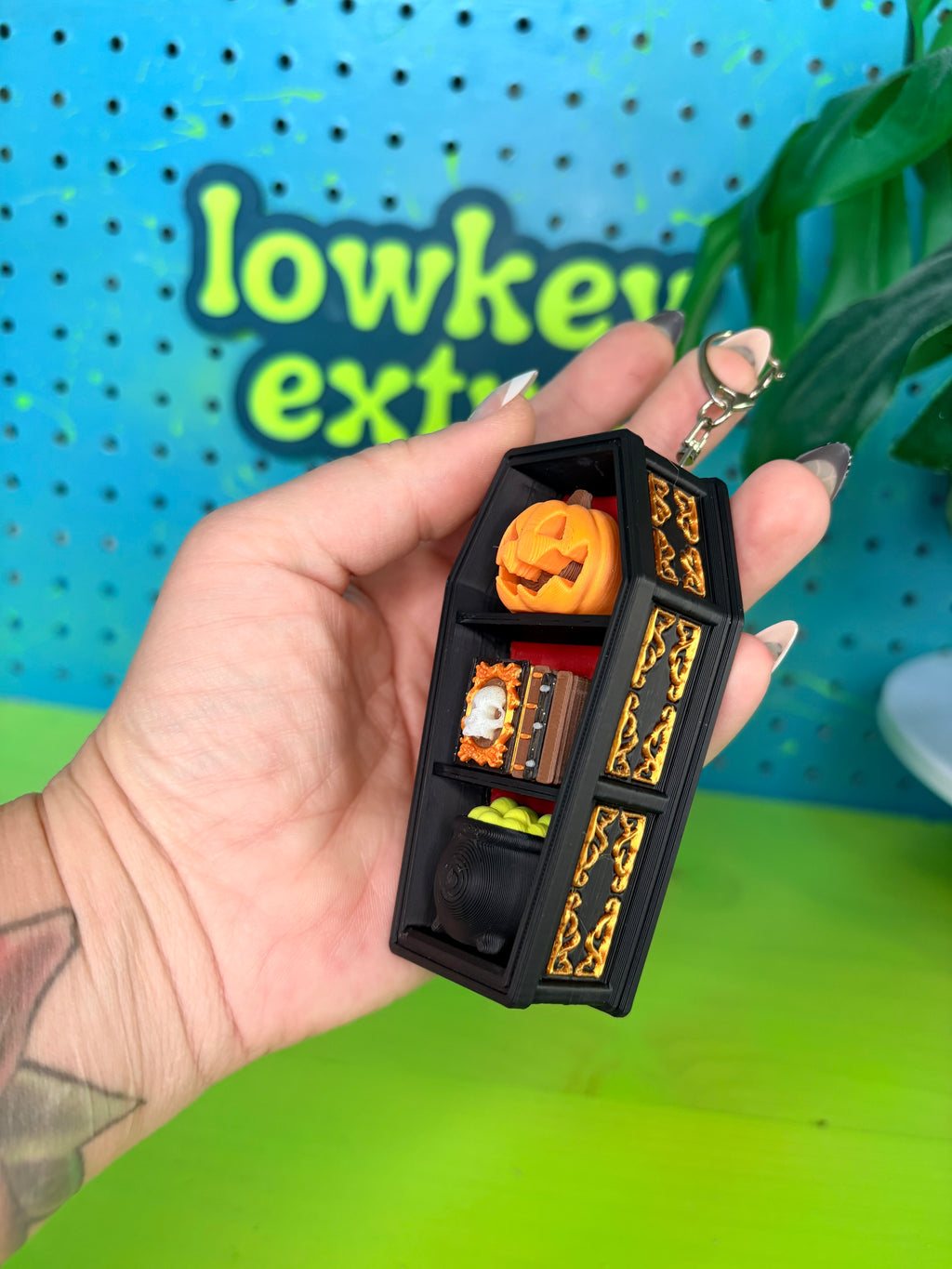 Coffin Fidget Clicker Keychain
