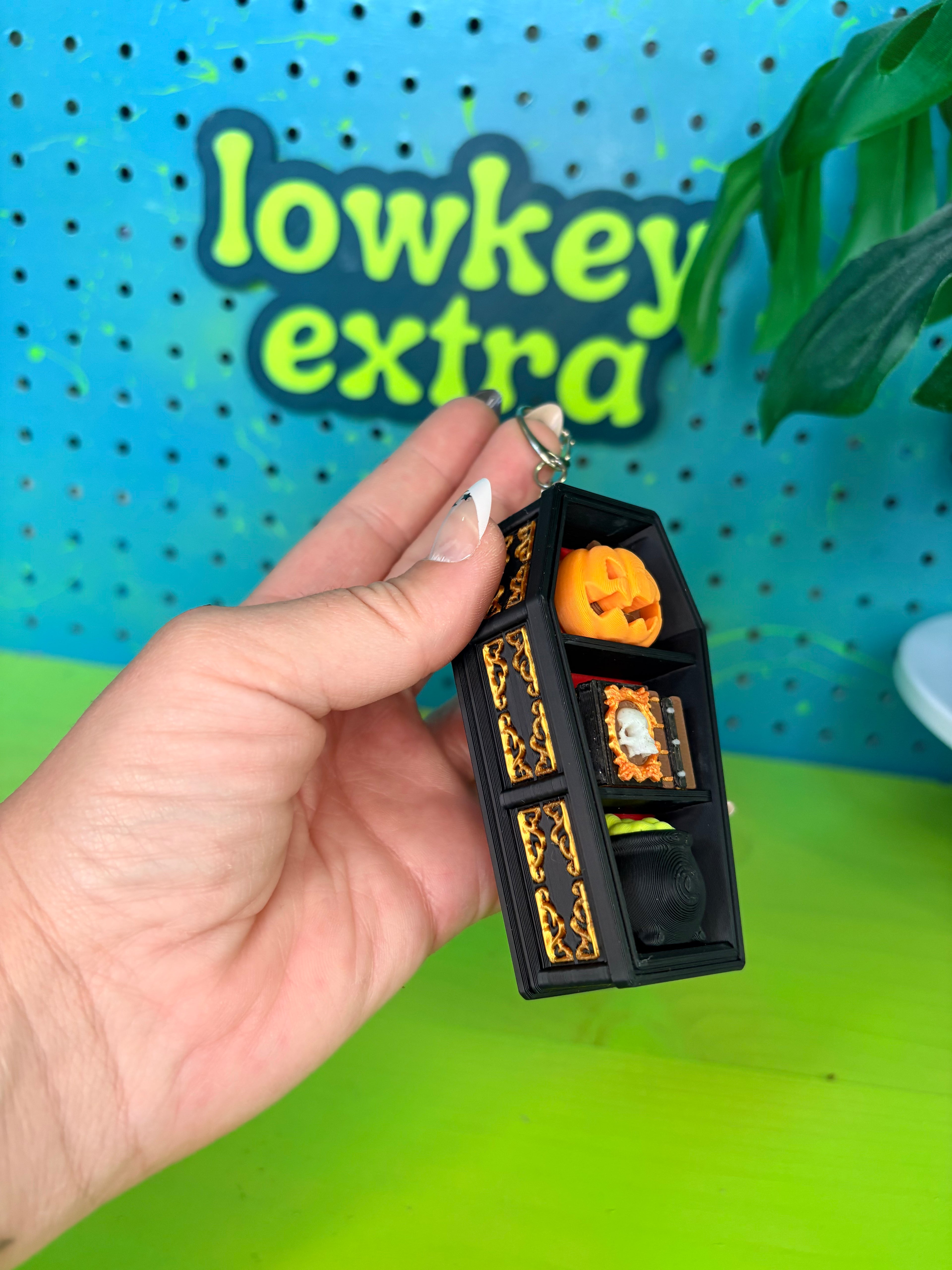 Coffin Fidget Clicker Keychain