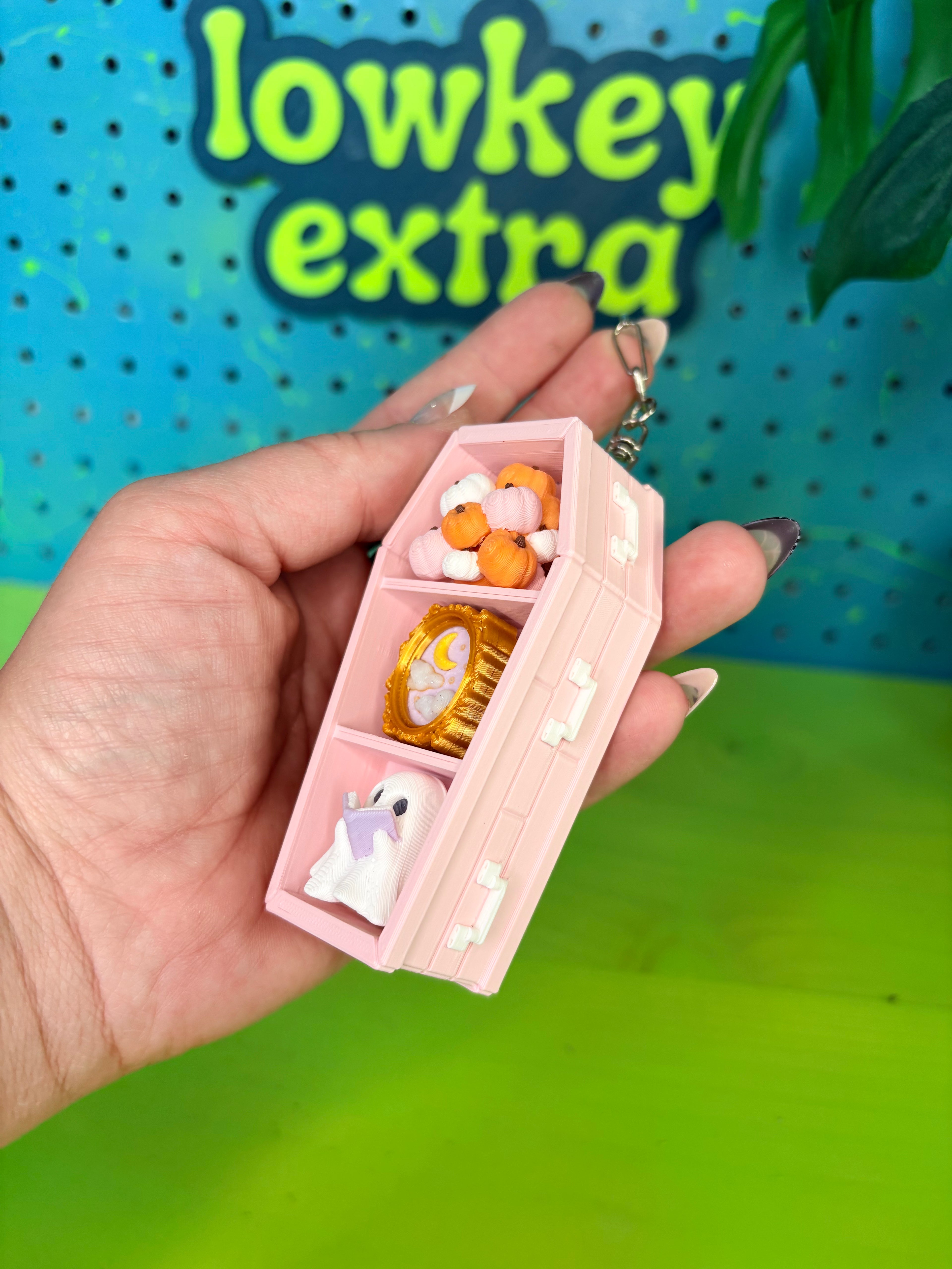Coffin Fidget Clicker Keychain