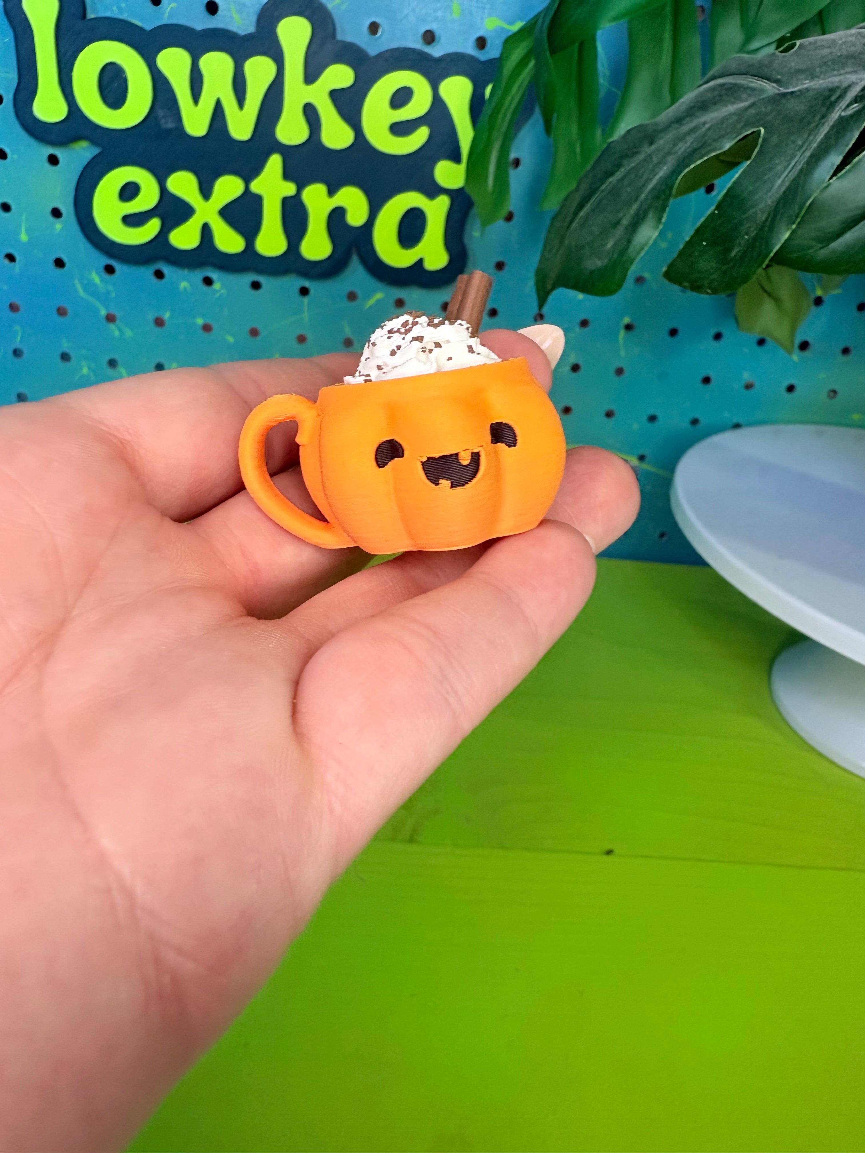 Spooky Latte Fidget Clicker Keychain