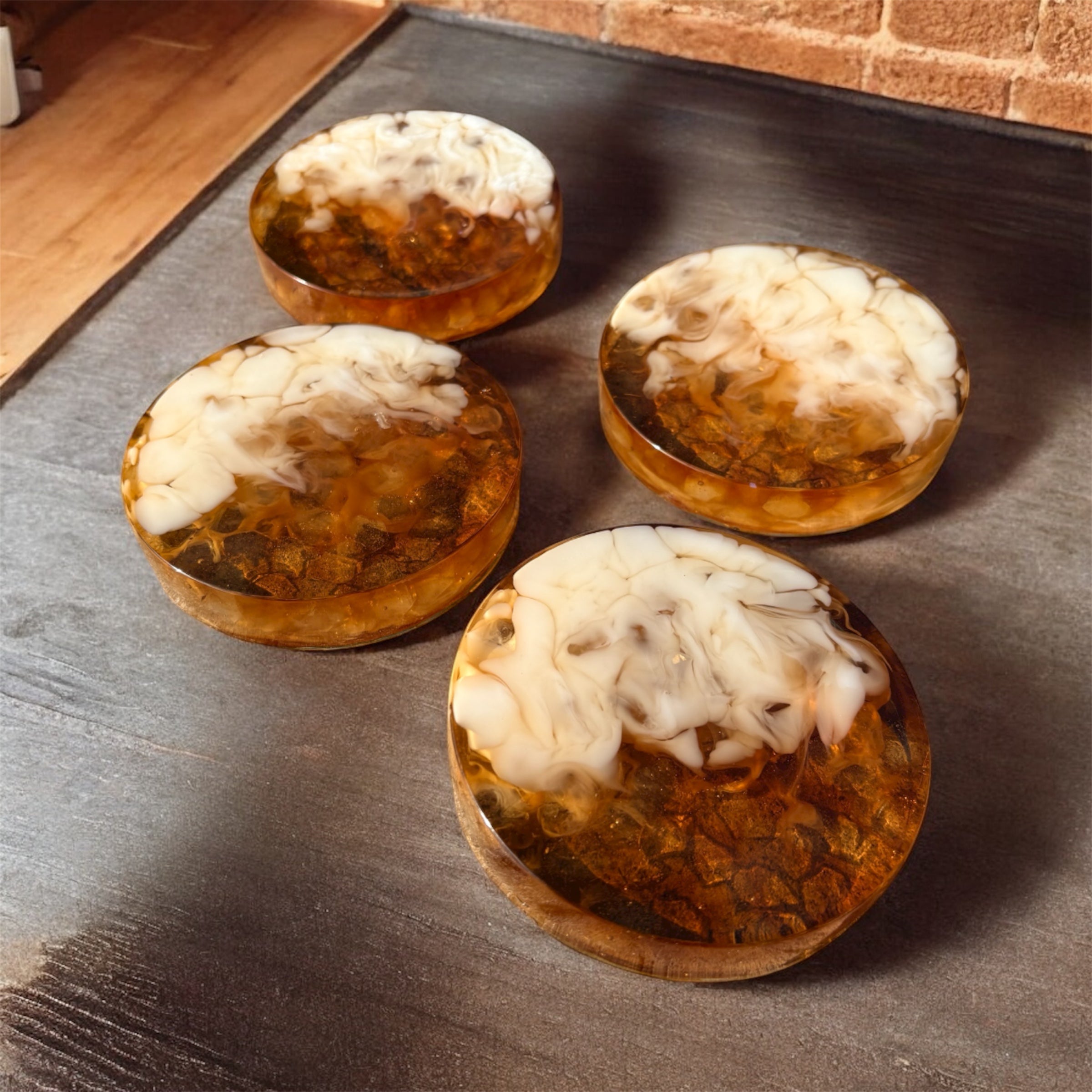 Resin Iced Coffee Coaster Set
