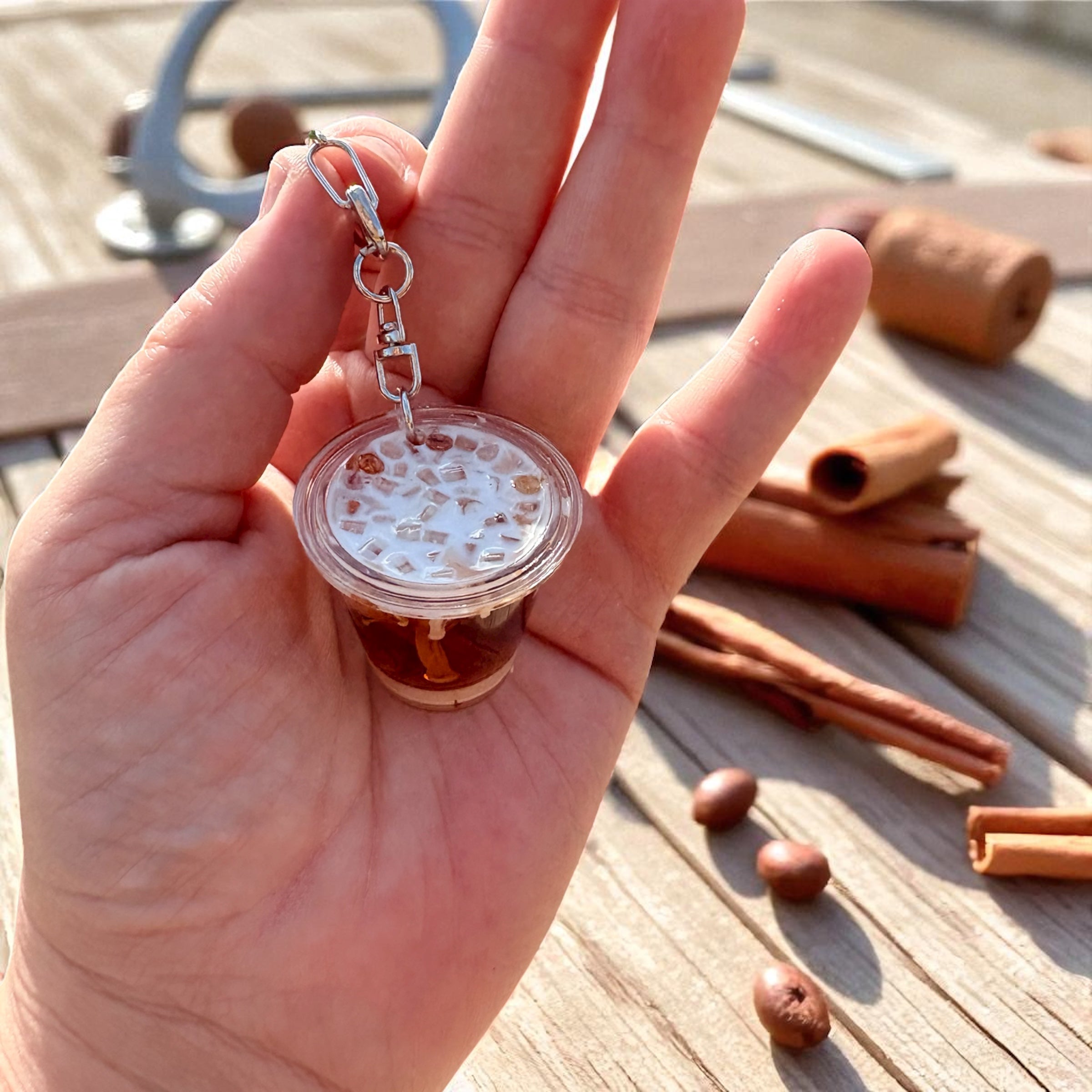 Mini Iced Coffee Keychain