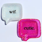 Glittery Funny Speech Bubble Tray